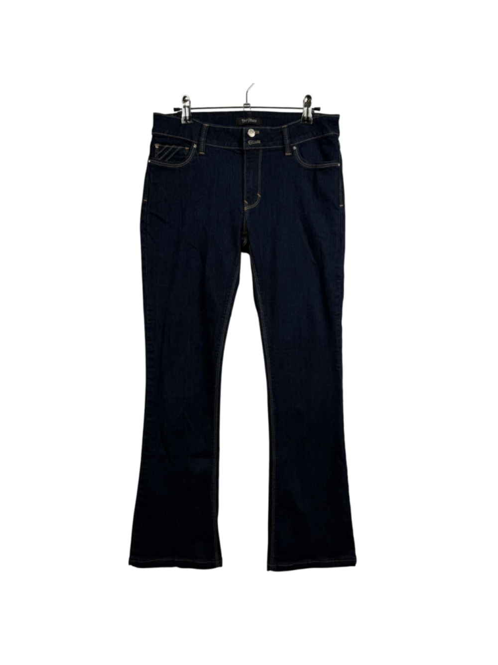 White House Black Market Skinny Flare Jeans Midnight Rinse Wash Stretch Women 4R